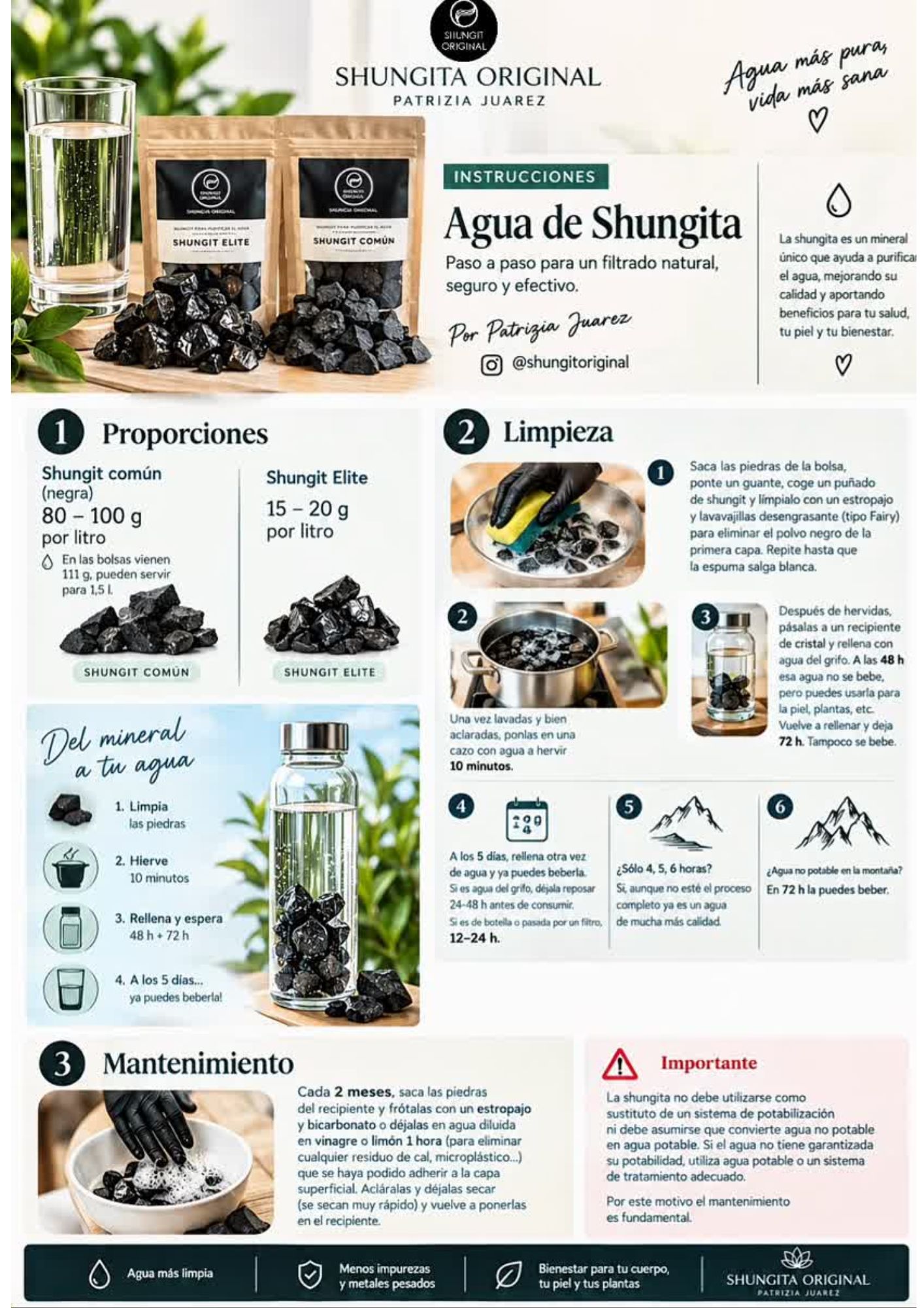 Cómo lavar la shungita y preparar agua de shungita. Shungita Original. Shungita auténtica