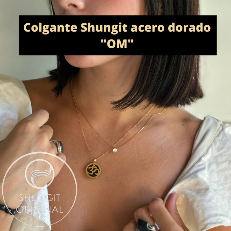 COLGANTE acero dorado OM